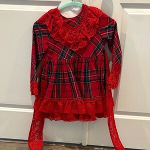 Girls vintage style Christmas holiday dress size 6 by Pettigirl